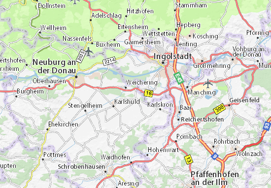 Karte Stadtplan Lichtenau