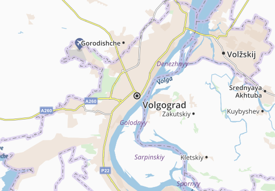 Kaart Plattegrond Volgograd