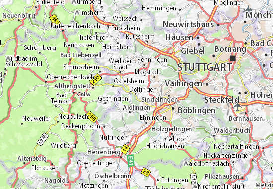Karte Stadtplan Döffingen