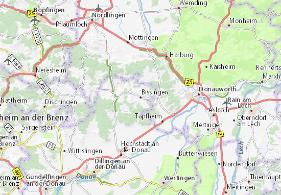 Karte Stadtplan Bissingen