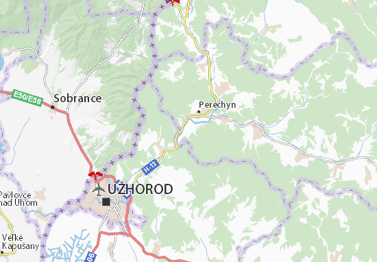 Kaart Plattegrond Vorochovo