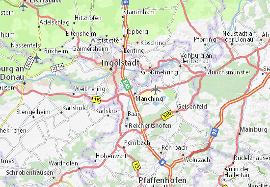 Karte Stadtplan Manching