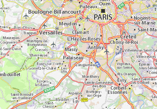 Palaiseau Map