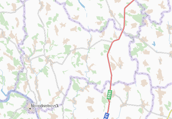 Kaart Plattegrond Vyshcheol&#x27;chedaiv