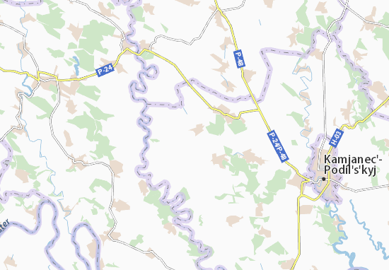 Kaart Plattegrond Pryvorottya