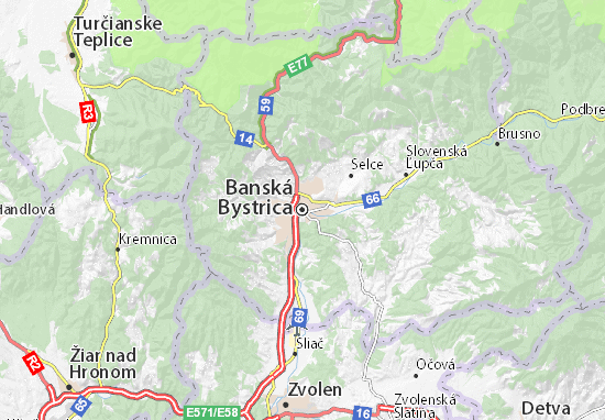 Mapa Banská Bystrica