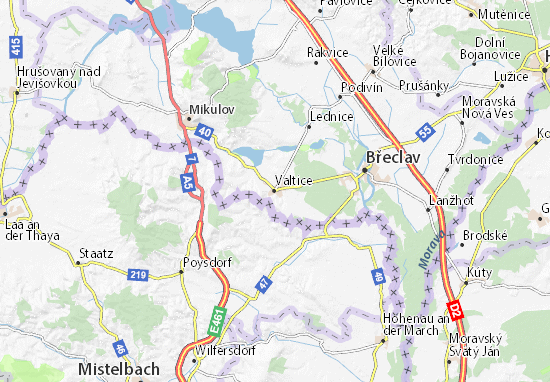 Karte Stadtplan Valtice