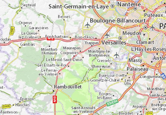 Kaart Plattegrond Le Mesnil-Saint-Denis