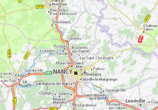 Karte Stadtplan Lay-Saint-Christophe