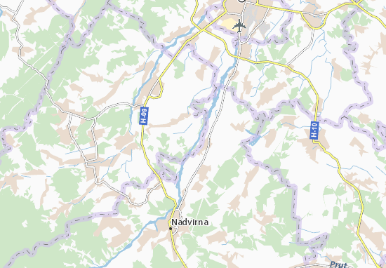 Karte Stadtplan Hrabovets&#x27;