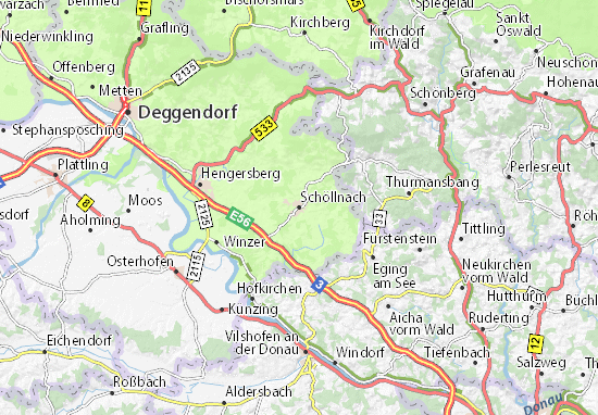 Mapa Schöllnach