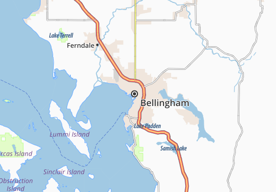 Kaart Plattegrond Bellingham