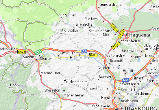 Karte Stadtplan Hochfelden