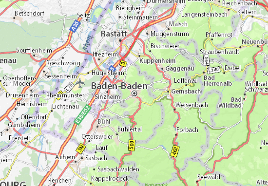 Mapa Baden-Baden