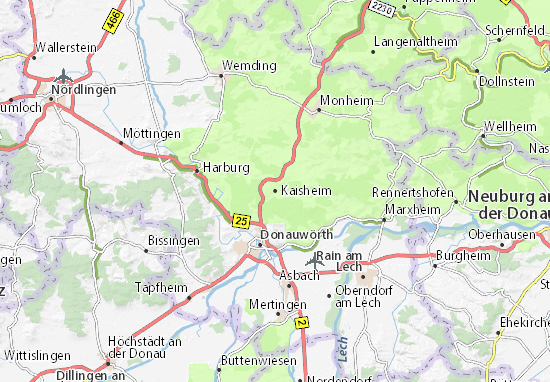 Karte Stadtplan Kaisheim