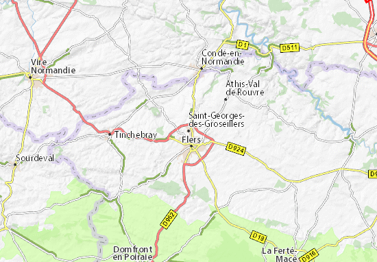 Kaart Plattegrond Saint-Georges-des-Groseillers