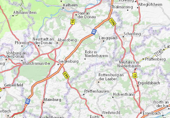 Kaart Plattegrond Rohr in Niederbayern