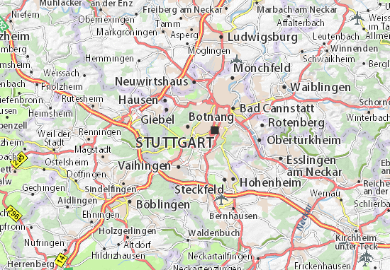 Stuttgart West Karte