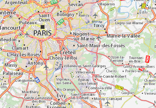 Karte Stadtplan Sucy-en-Brie