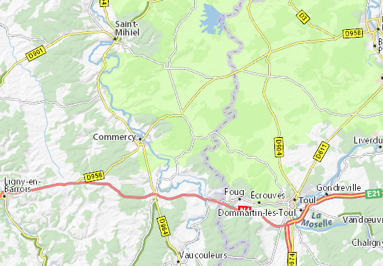Kaart Plattegrond Jouy-sous-les-Côtes