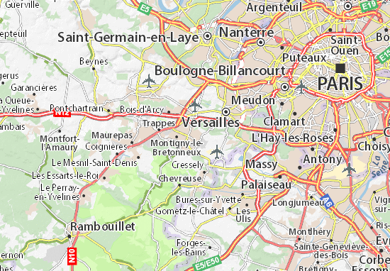 Mapa Guyancourt