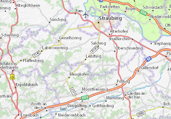 Karte Stadtplan Leiblfing