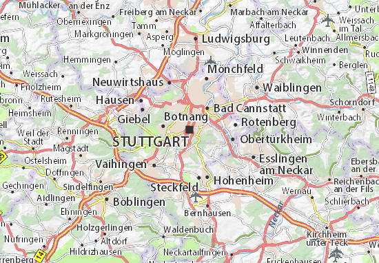 Kaart Plattegrond Stuttgart-Mitte
