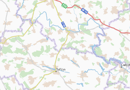 Karte Stadtplan Hrynenky