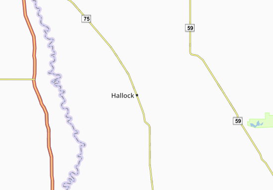 Mapa Hallock