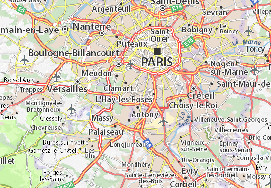 Karte Stadtplan Sceaux