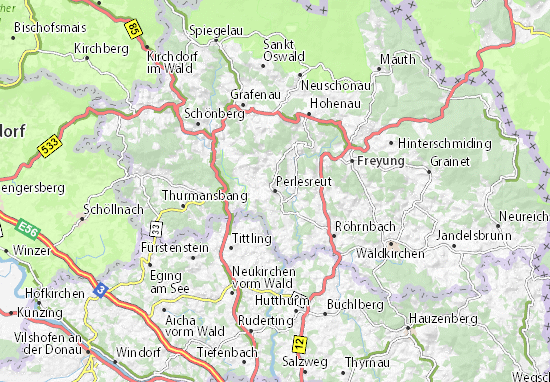 Karte Stadtplan Perlesreut