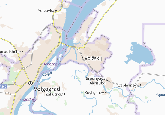 Kaart Plattegrond Volžskij