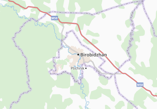 Kaart Plattegrond Birobidzhan
