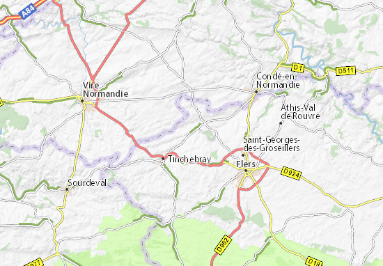 Kaart Plattegrond Montsecret-Clairefougère
