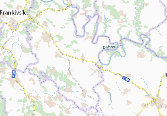 Kaart Plattegrond Zhyvachiv