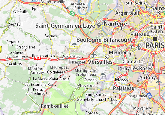 carte michelin bois d arcy plan bois d arcy viamichelin