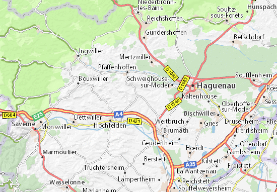 Karte Stadtplan Huttendorf