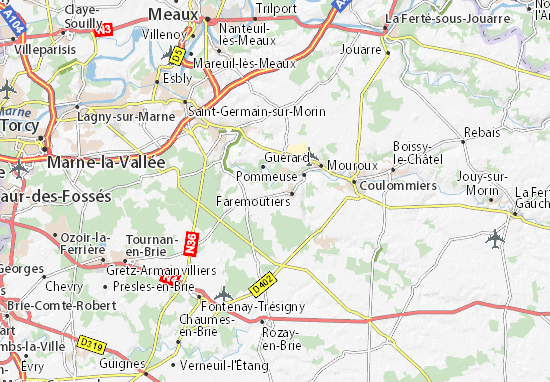 Karte Stadtplan La Celle-sur-Morin