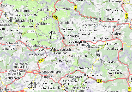 Karte Stadtplan Schwäbisch Gmünd
