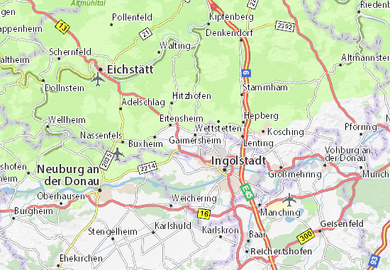 Karte Stadtplan Gaimersheim