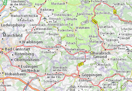 Karte Stadtplan Urbach
