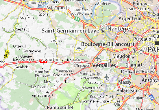 Mapa Les Clayes-sous-Bois
