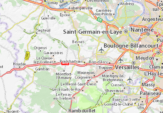 Karte Stadtplan Villiers-Saint-Frédéric