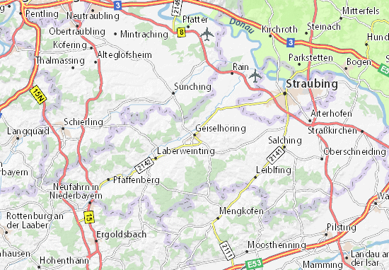 Geiselhöring Map