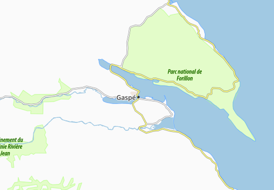 Karte Stadtplan Gaspé