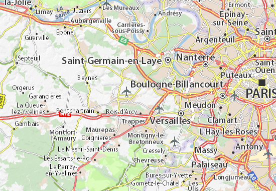 Karte Stadtplan Villepreux