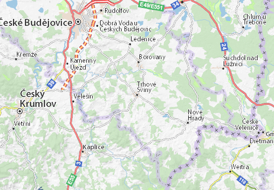 Karte Stadtplan Trhové Sviny
