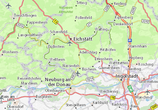 Karte Stadtplan Adelschlag