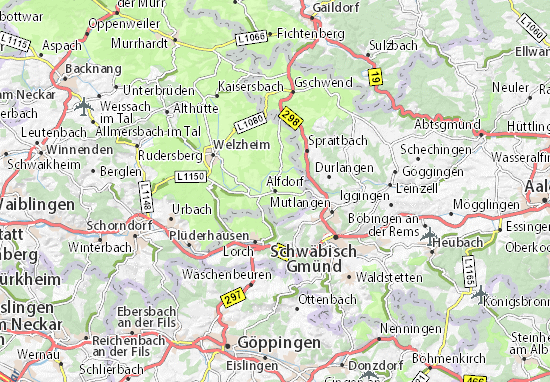 Karte Stadtplan Alfdorf