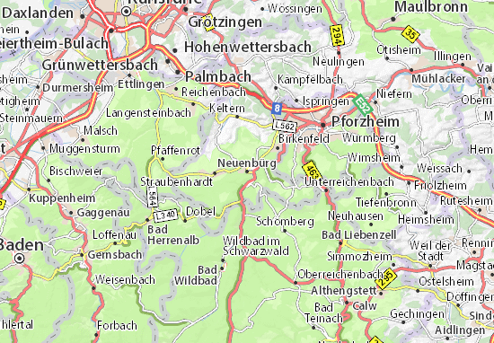Neuenbürg Map